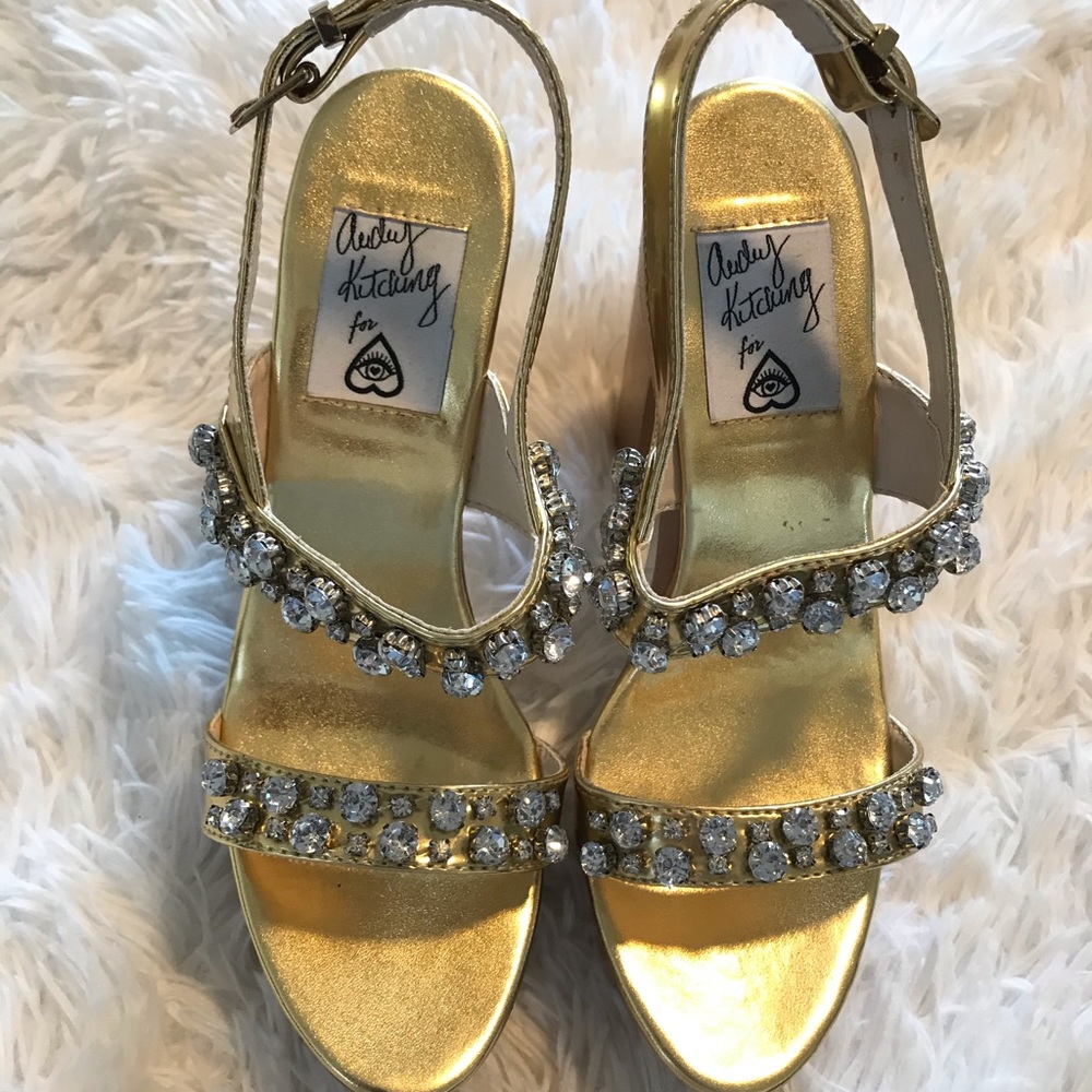 Audrey Kitching for Nasty Gal Rhinestone Platform Heels